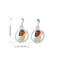 amber drop earrings size