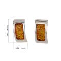 Sterling Silver and Baltic Honey Amber Earrings "Kalinda"