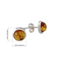 "Avery" Baltic Honey Amber Earrings in Sterling Silver