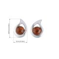 "Ilona" Baltic Honey Amber Earrings in Sterling Silver