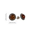 Sterling Silver and Baltic Honey Amber Earrings "Catalina"