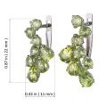 Sterling Silver Peridot English Lock Earrings