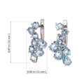 Sterling Silver Blue Topaz English Lock Earrings