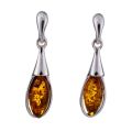 Sterling Silver and Baltic Honey Amber Earrings "Romy"