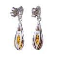 Sterling Silver and Baltic Honey Amber Earrings "Romy"