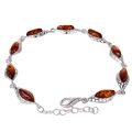 Sterling Silver Honey Baltic Amber Bracelet "Amaya", Amber Jewelry Collection