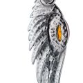 Sterling Silver and Baltic Amber Angel Wing Pendant
