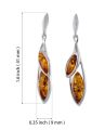 Sterling Silver and Baltic Honey Amber Earrings "Aurora"