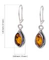 Sterling Silver and Baltic Honey Amber Earrings "Penelope"