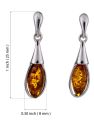 Sterling Silver and Baltic Honey Amber Earrings "Romy"