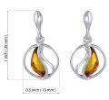 Sterling Silver and Baltic Honey Amber Earrings "Serenity"
