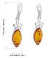 Sterling Silver and Baltic Honey Amber Earrings "Sunny"
