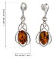 Sterling Silver and Baltic Honey Amber Earrings "Zara"