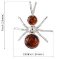 Sterling Silver and Baltic Honey Amber Ant Pendant