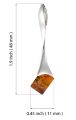 Sterling Silver and Baltic Honey Amber Cube Pendant