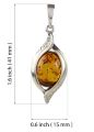 Sterling Silver and Baltic  Honey  Amber Pendant "Freya"