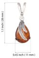 Sterling Silver and Baltic Honey Amber Pendant "Aniela"