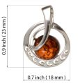Sterling Silver and Baltic Honey Amber Pendant "Galaxy"
