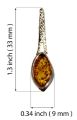 Sterling Silver and Baltic Honey Amber Pendant "Ivana"