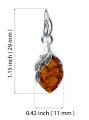 Sterling Silver and Baltic Honey Amber Pendant "Maryann"
