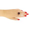 Bohemian Garnet Sterling Silver Tiered Ring