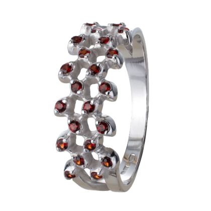 Bohemian Garnet Ring, January Birthstone, Women's Jewelry