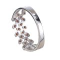 Bohemian Garnet Vine Sterling Silver Rhodium Plated Ring