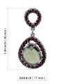 Bohemian Garnet And Moldavite Sterling Silver Pear Shaped Pendant