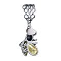 Sterling Silver and Baltic Amber Bumblebee Pendant