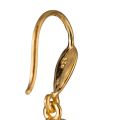 Baltic Green Amber Drop Earrings in Gold-Plated Sterling Silver