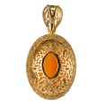 brown amber pendant back