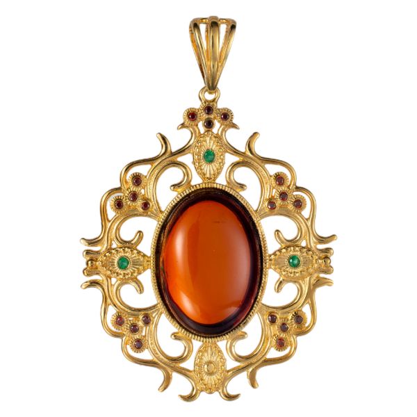 whimsical amber pendant main