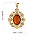 whimsical amber pendant size