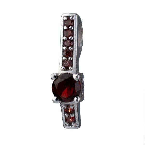 Bohemian Garnet Sterling Silver Pendant