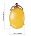 Gold Plated 925 Sterling Silver Butterscotch Baltic Amber Pendant