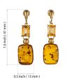 Gold Plated 925 Sterling Silver Honey Baltic Amber and Citrine Earrings