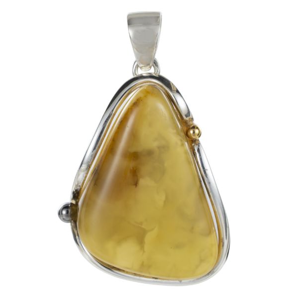Sterling Silver and  Baltic Butterscotch Amber Pendant