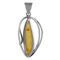 Sterling Silver and  Baltic Butterscotch Amber Pendant