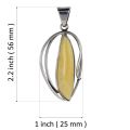 Sterling Silver and  Baltic Butterscotch Amber Pendant