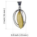 Sterling Silver and  Baltic Butterscotch Amber Pendant