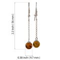 "Elidee" Baltic Honey Amber Drop Earrings in Sterling Silver