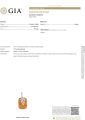 GIA gemological identification report for genuine Baltic amber pendant in 925 sterling silver, confirming orange transparent amber with lab certification