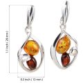 amber dangle earrings measurements