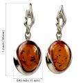Sterling Silver and Baltic Honey Amber Earrings "Aly"