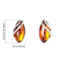 Sterling Silver and Baltic Honey Amber Earrings "Darcie"
