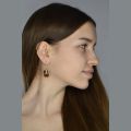 "Clover" Baltic Honey Amber Earrings in Sterling Silver