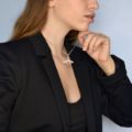 GIA Certified Baltic Amber Bumblebee Pendant Necklace in Sterling Silver