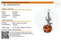 Sterling Silver and Baltic Honey Amber Lizard Pendant