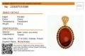 Gold Plated 925 Sterling Silver and Oval Baltic Cherry Amber and Cubic Zirconia Pendant