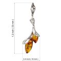 Sterling Silver and Baltic Amber Pendant "Alicia"